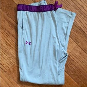 Purple and gray UA Joggers